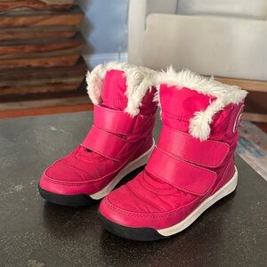 Sorel Whitney II Fur-Lined Kids Boots- Hot Pink size 12
